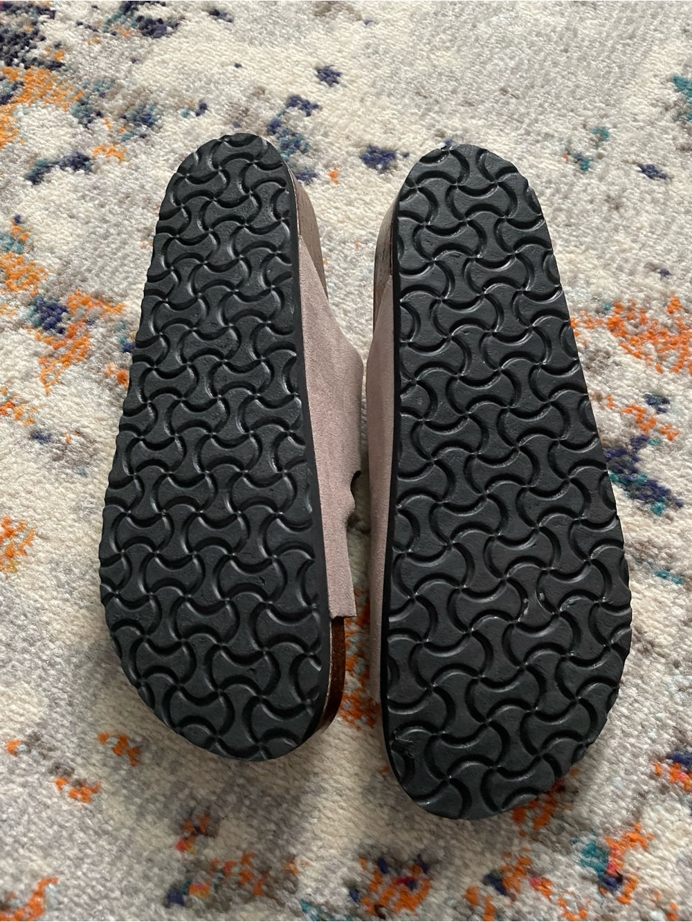 Skechers Luxe Foam Taupe Double-Buckle Slide Sandals. - Picture 3 of 5